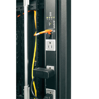 Middle Atlantic Vertical PDU with RackLink RLNK-1015V, power distribution unit installed inside a network rack