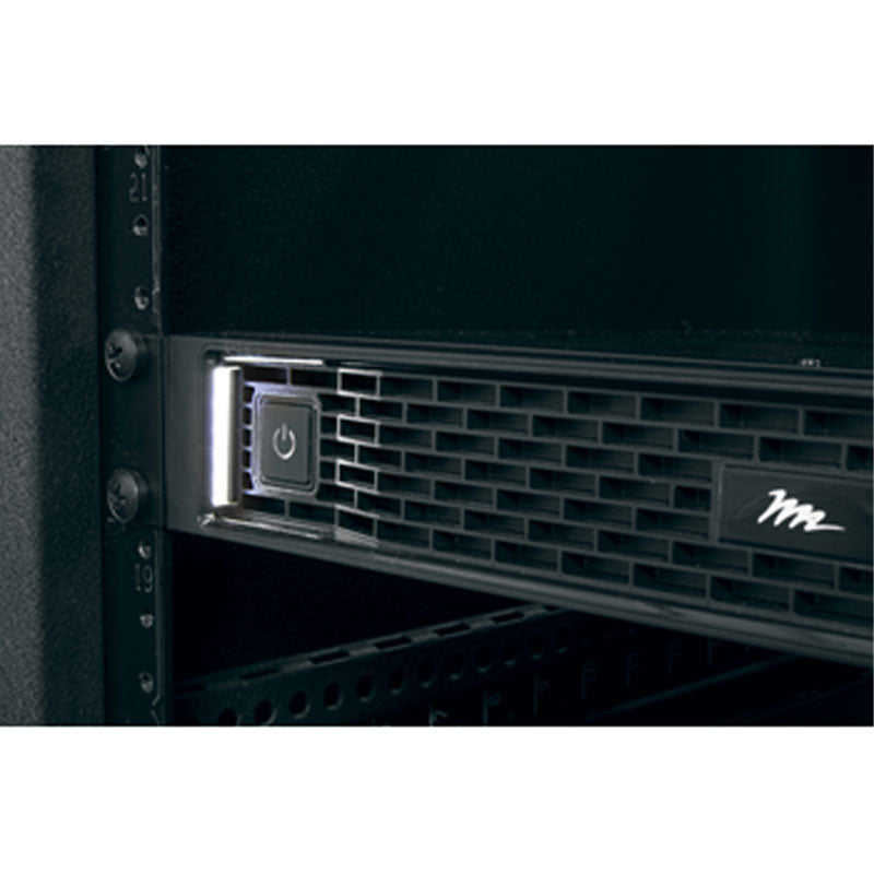 Middle Atlantic Premium+ PDU with RackLink RLNK-P915R, rack power system front power button detail