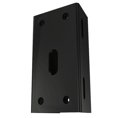 Crimson Pole Mount Adapter for RW12 Security Camera Mount RP12, black camera wall bracket in a rear view