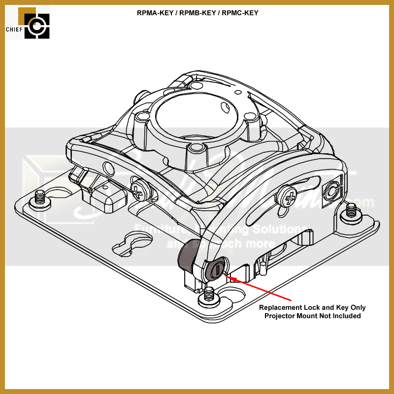 Chief Replacement RPMB Series Lock and Key RPMB-KEY