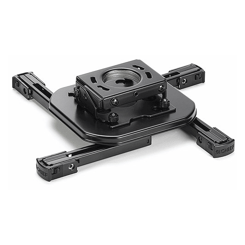 Chief RSAU CMA455 CMS003 Bundle KITAB003, projector ceiling mount angled view