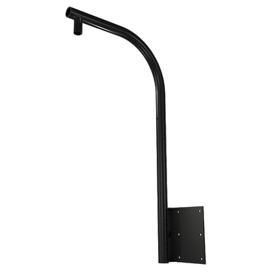 Crimson Heavy Duty Parapet or Wall Security Camera Mount RW24, curved wall extension arm angled view