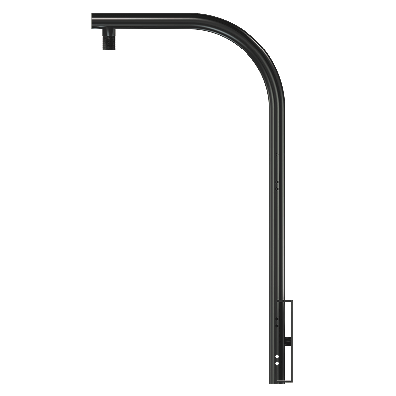 Crimson Heavy Duty Parapet or Wall Security Camera Mount RW24, curved wall extension arm side view