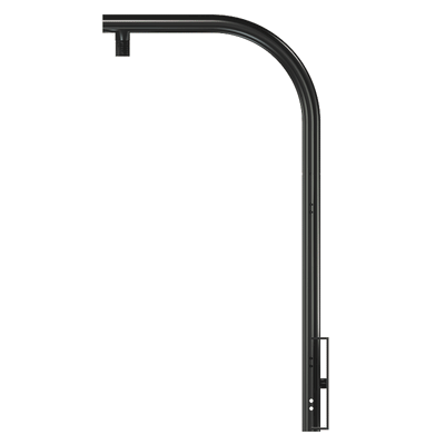 Crimson Heavy Duty Parapet or Wall Security Camera Mount RW24, curved wall extension arm side view