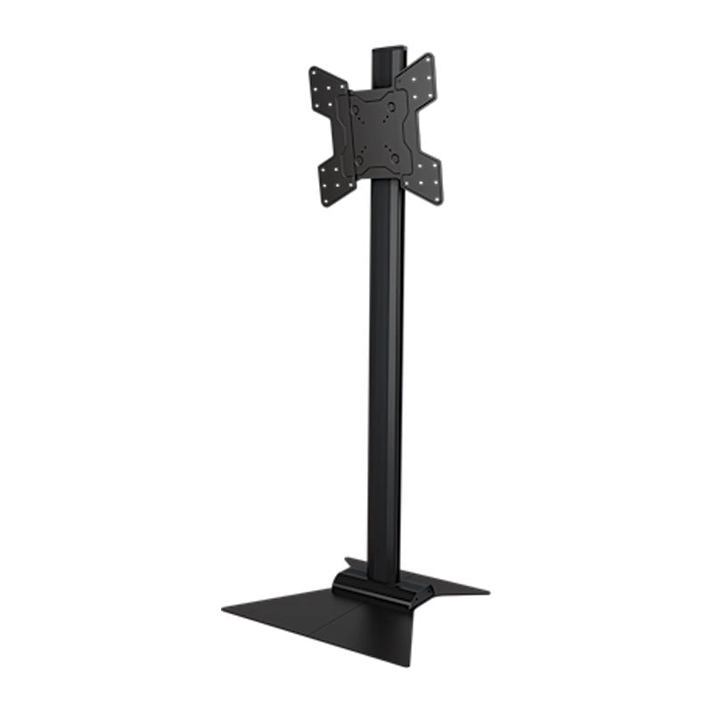Crimson Large TV Floor Stand S55VLP, freestanding display stand front three-quarter view
