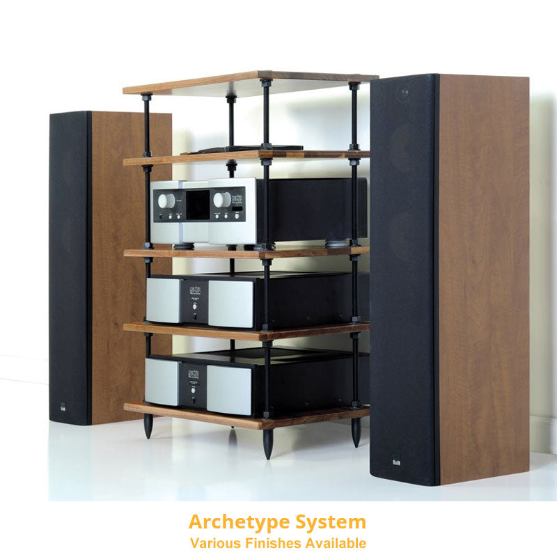 Salamander Designs Archetype 5.0 Audio Stand A5/W, wood audio rack front view