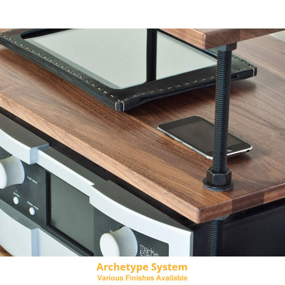 Salamander Designs Archetype 5.0 Audio Stand A5/W, wood audio rack isolation shelf detail