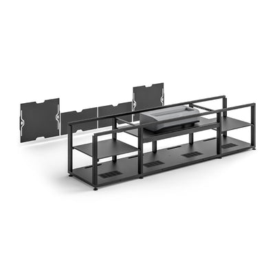 Salamander Designs Oslo 245 Projector Cabinet C2/AWOL245OS/BK, multi-seat AV furniture frame with equipment shelf