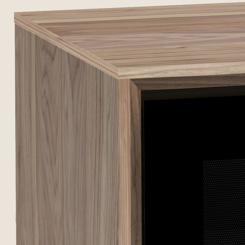 Salamander Designs Barcelona 347 AV Cabinet C/BA347/NW/BG, AV cabinet wood corner detail