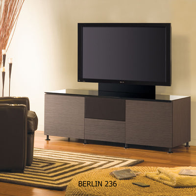 Salamander Designs Berlin 347 AV Cabinet C/BL347/WE, AV cabinet installed living room view