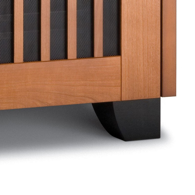 Salamander Designs Tapered Wood Feet CA/BF/6/BK, wood AV cabinet finish and foot detail