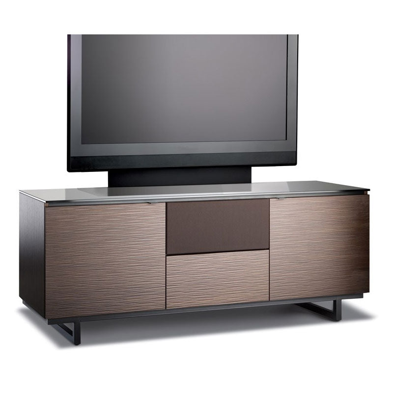 Salamander Designs Chameleon Tube Base CA/TB/Q/B, AV cabinet front view with display