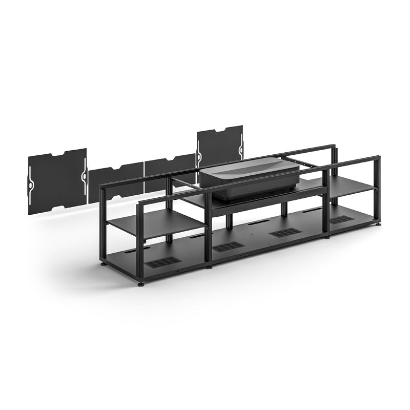 Salamander Designs Oslo 245 Projector Cabinet X/EPSLS800/245OS/BK, projector cabinet frame exploded construction view