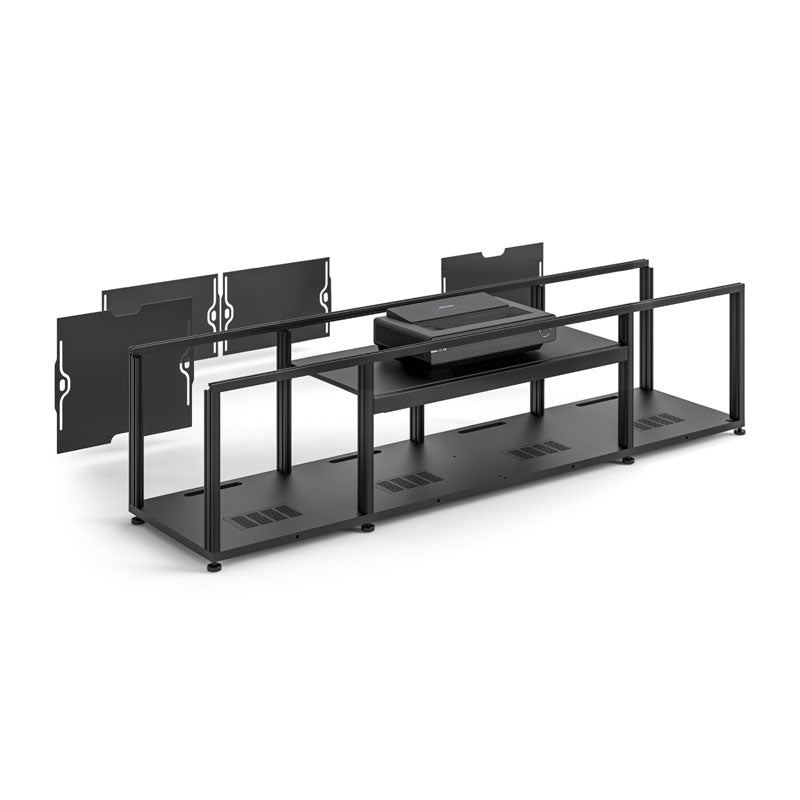 Salamander Designs Miami 245 Projector Cabinet X/HSEPX1/245/MM/GW, multi-seat AV furniture frame with equipment shelf