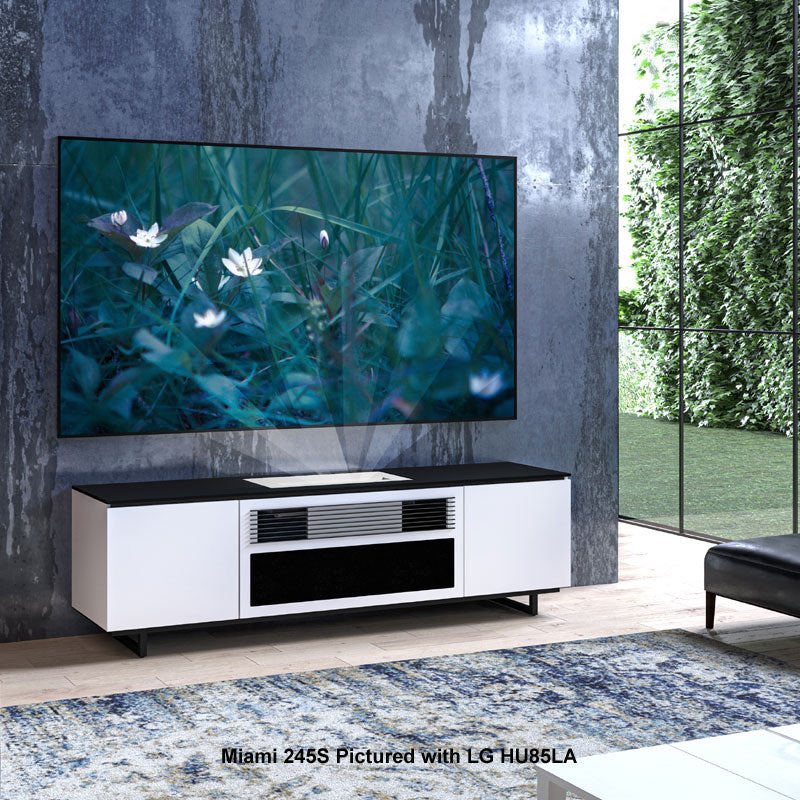 Salamander Designs Chicago 245 Projector Cabinet X/LG1/245BO/BK, AV cabinet installed living room view