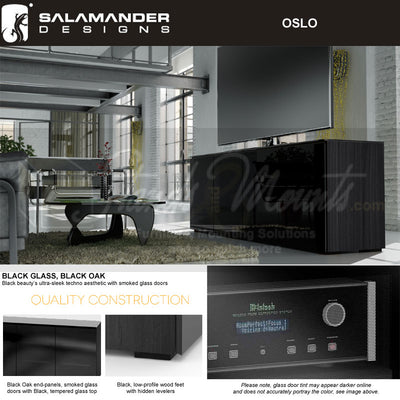 Salamander Designs Oslo 347 AV Cabinet C/OS347/BG, AV cabinet construction and finish features