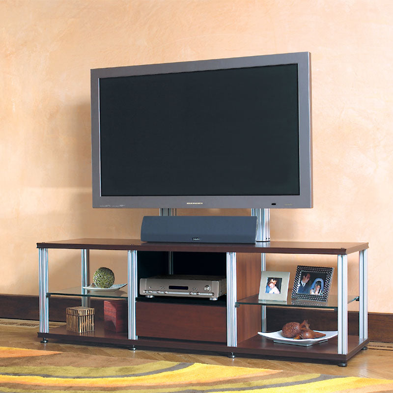 Salamander Designs Synergy Adjustable Glass Shelf SA/G1, media console with television in room