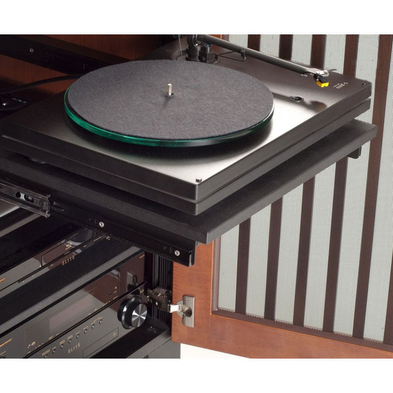 Salamander Designs Synergy or Chameleon Pull-Out Shelf SA/PS2, turntable shelf close-up
