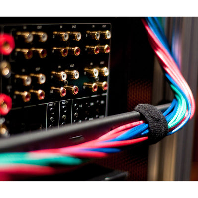 Salamander Designs Post Mounted Lacing Bars SA/RMLB, AV rack cable-routing close-up