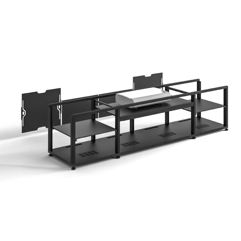 Salamander Designs Miami 245 Projector Cabinet X/SMG9/245MM/GW/WH, multi-seat AV furniture frame with equipment shelves