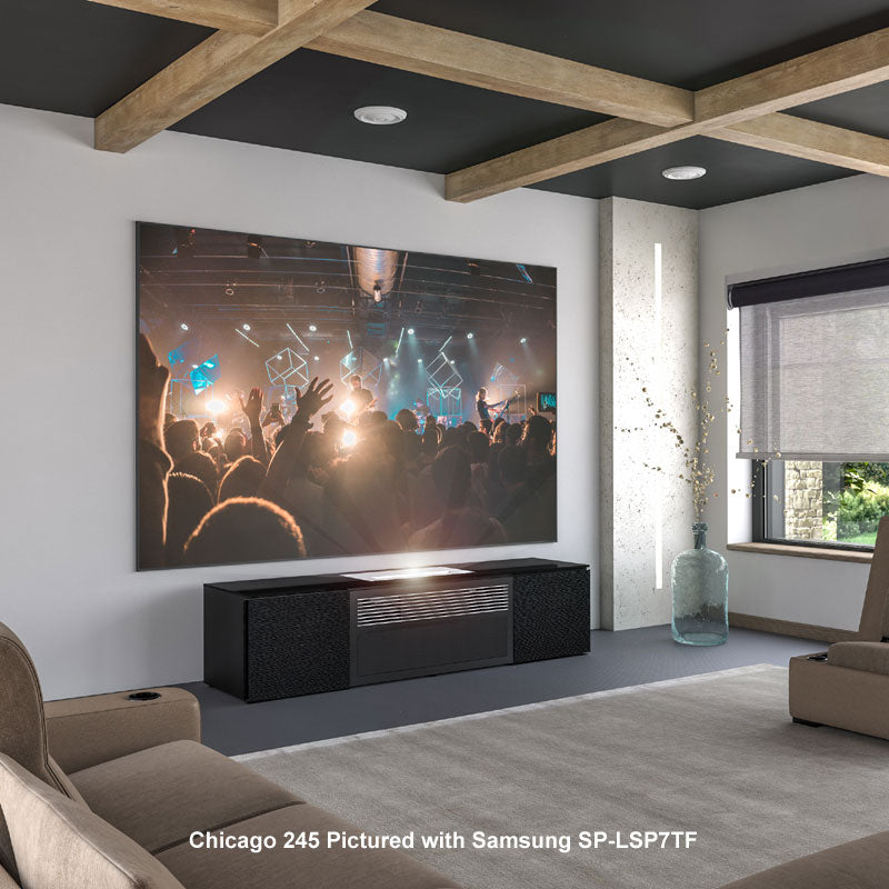 Salamander Designs Oslo 245 Projector Cabinet X/SMG9/245OS/BG, AV cabinet installed living room view
