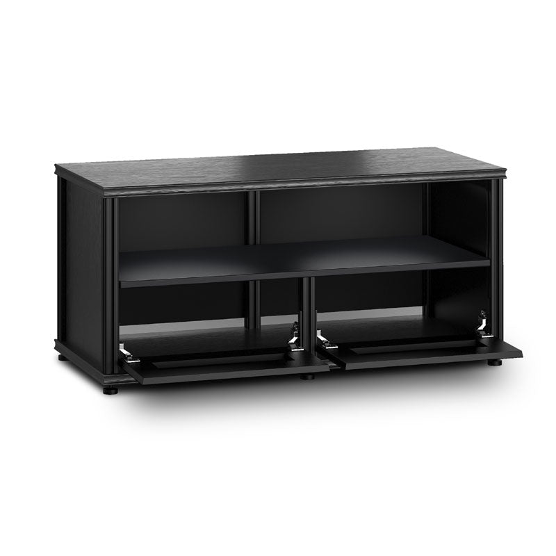 Salamander Designs Synergy 223 AV Cabinet SB223BO/BG/B, black media console front three-quarter view
