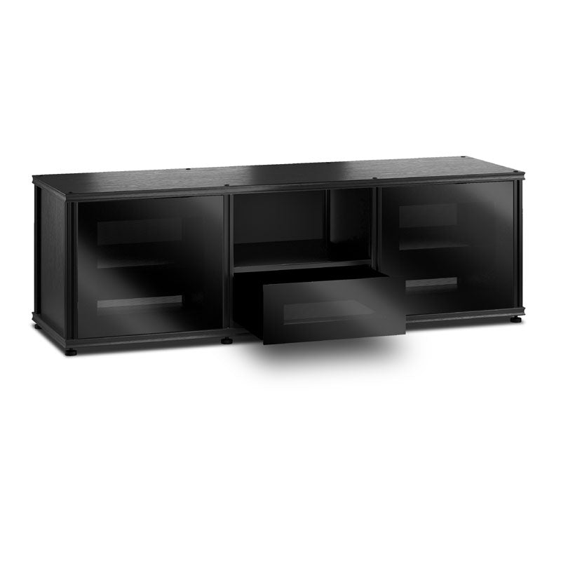 Salamander Designs Synergy 236 AV Cabinet SB236BO/BG/B, black media console with open compartments