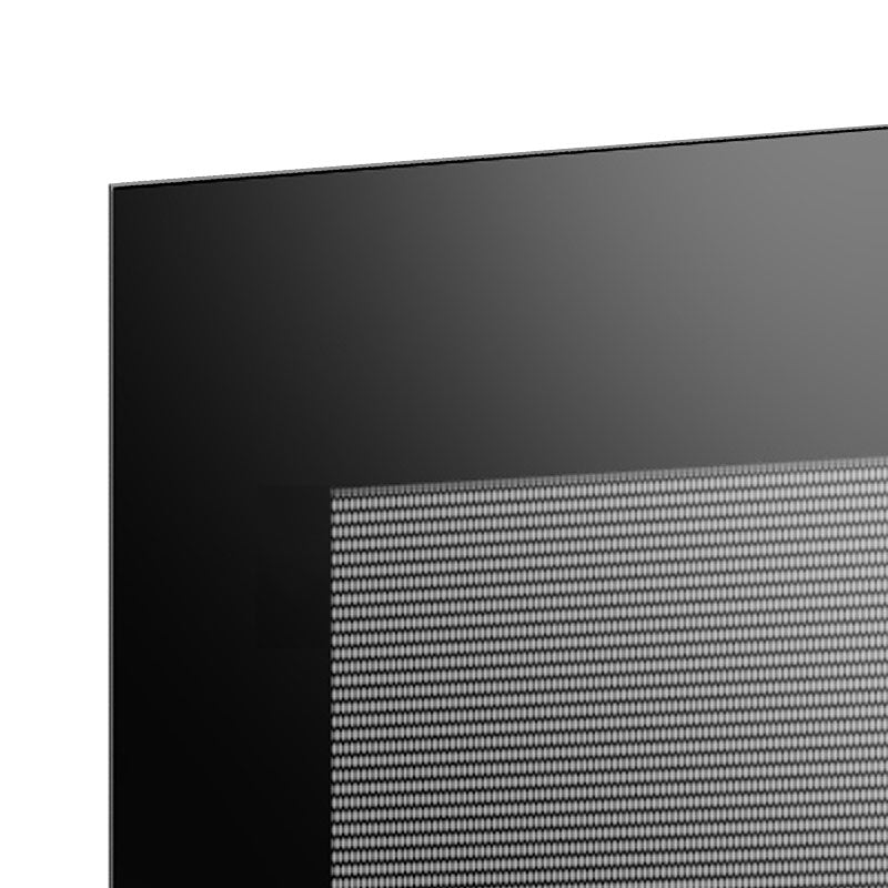 Salamander Designs Synergy 40 Door SD40/BG, black glass TV stand perforated panel close-up