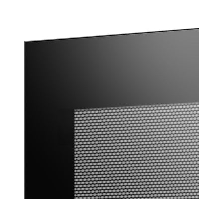 Salamander Designs Synergy 40 Door SD40/BG, black glass TV stand perforated panel close-up