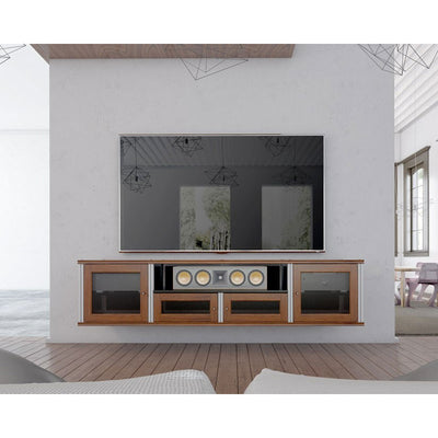 Salamander Designs Synergy Cabinet Wall Mounting Kit SQ/WK1, AV cabinet installed living room front view