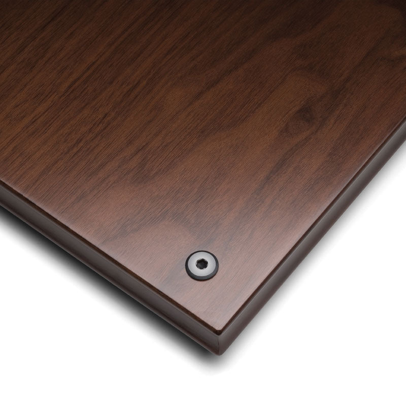 Salamander Designs Synergy Top or Bottom Panel 201-520/WL, wood top panel corner and cable grommet detail