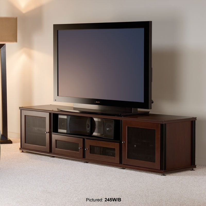 Salamander Designs Synergy 245 AV Cabinet 245W/B, wood media console with television installed