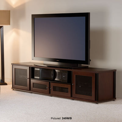 Salamander Designs Synergy 245 AV Cabinet 245W/B, wood media console with television installed