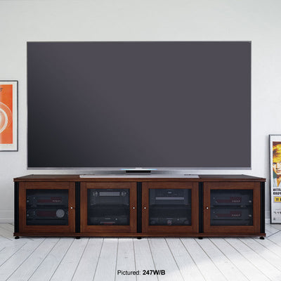 Salamander Designs Synergy 247 AV Cabinet 247W/A, quad-bay AV cabinet installed media room view