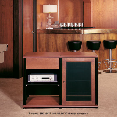 Salamander Designs Synergy 323 AV Cabinet SB323BO/A, AV cabinet installed bar room view