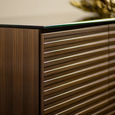 Salamander Designs Zurich 347 AV Cabinet C/ZU347/OB, AV cabinet linear-texture finish detail