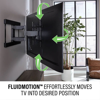 Sanus Large Super Slim Full Motion TV Mount VLFS820-B2, full-motion TV wall mount articulation range