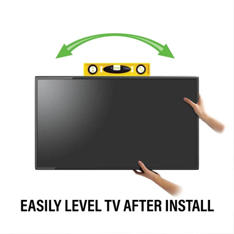 Sanus Large Super Slim Full Motion TV Mount VLFS820-B2, TV wall mount post-install leveling