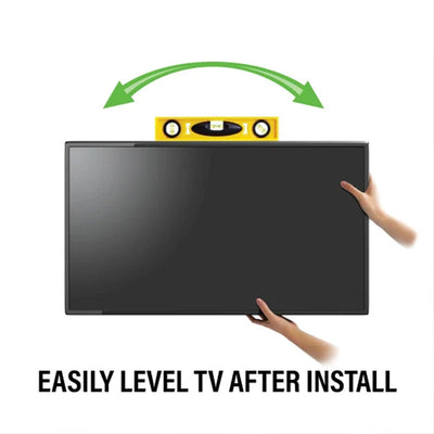 Sanus Large Super Slim Full Motion TV Mount VLFS820-B2, TV wall mount post-install leveling