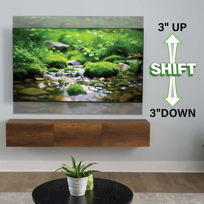 Sanus Medium Adv Full-Motion 4D + Shift TV Mount VMF822-B2, wall mount vertical-shift feature