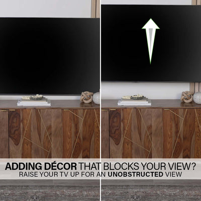 Sanus Medium Adv Full-Motion 4D + Shift TV Mount VMF822-B2, wall mount height adjustment above furniture