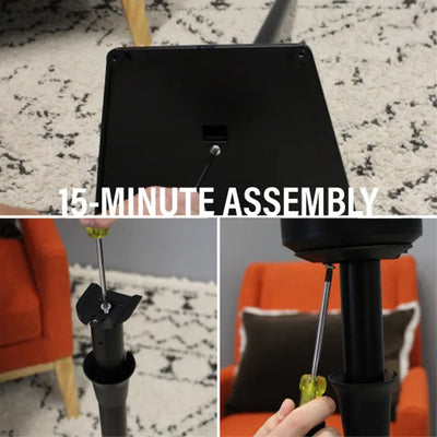 Sanus Fixed Speaker Stands WSSE12-B2, speaker stand three-step assembly demonstration