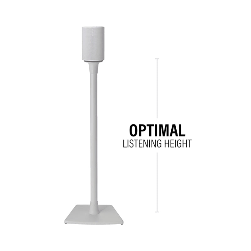 Sanus Fixed Speaker Stands WSSE12-W2, speaker stand optimal listening-height diagram