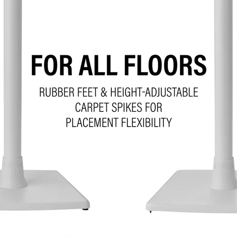 Sanus Fixed Speaker Stands WSSE12-W2, speaker stand floor-placement options