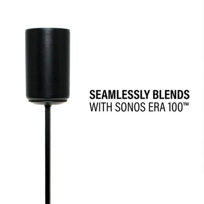 Sanus Height Adjust Speaker Stands WSSE1A2-B2, speaker floor stand with Sonos Era 100