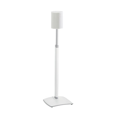 Sanus Height Adjust Speaker Stands WSSE1A2-W2, white speaker floor stand front view