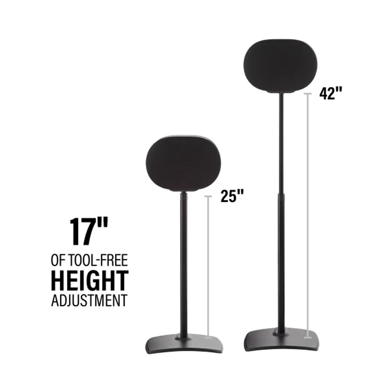 Sanus Height Adjust Speaker Stands WSSE3A2-B2, speaker floor stand three height configurations