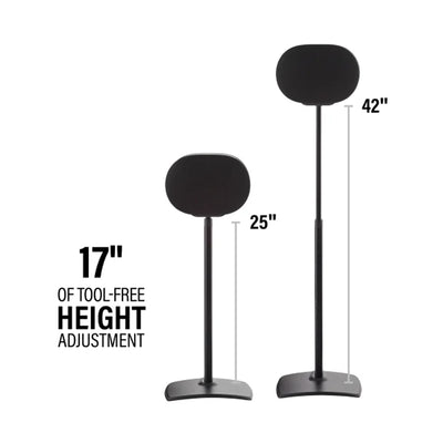 Sanus Height Adjust Speaker Stands WSSE3A2-B2, speaker floor stand three height configurations