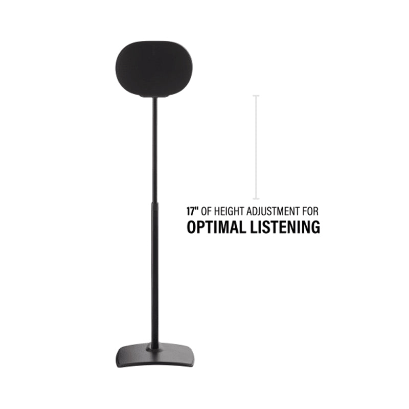 Sanus Height Adjust Speaker Stands WSSE3A2-B2, speaker floor stand height adjustment