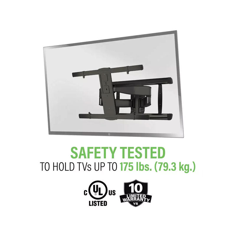 Sanus XL Advanced Full-Motion TV Wall Mount VXF830-B2, wall mount safety load rating demonstration